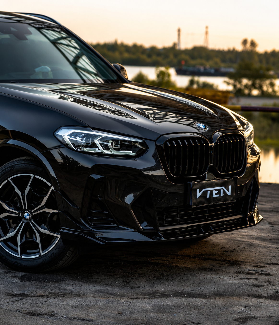 VTEN-BMW X3 G01 / X4 G02 LCI GLOSS BLACK FRONT LIP