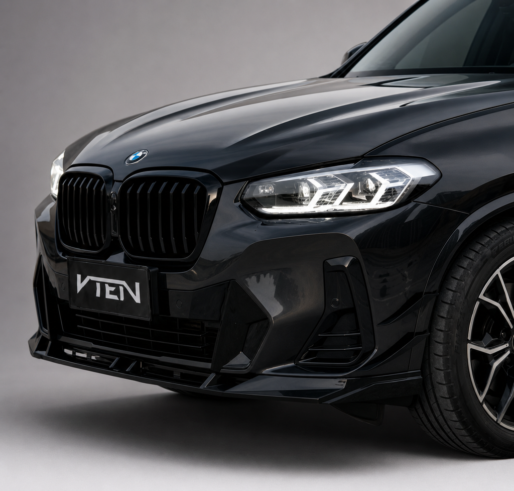 VTEN-BMW X3 G01 / X4 G02 LCI GLOSS BLACK FRONT LIP