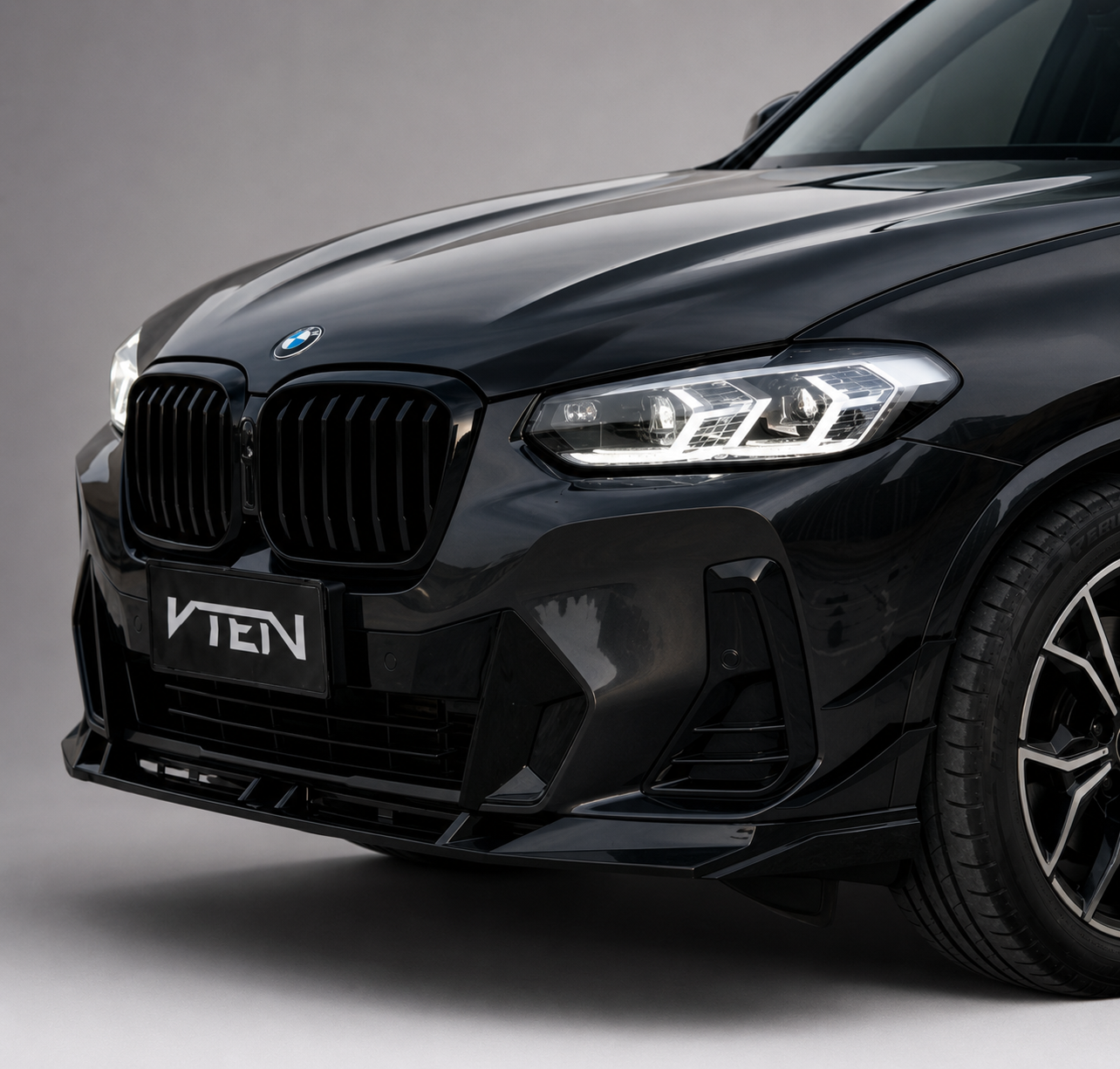 VTEN-BMW X3 G01 / X4 G02 LCI GLOSS BLACK FRONT LIP