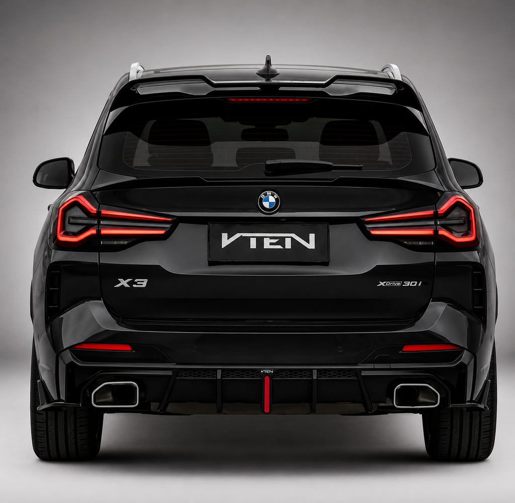 VTEN-BMW X3 G01 LCI GLOSS BLACK REAR ROOF SPOILER