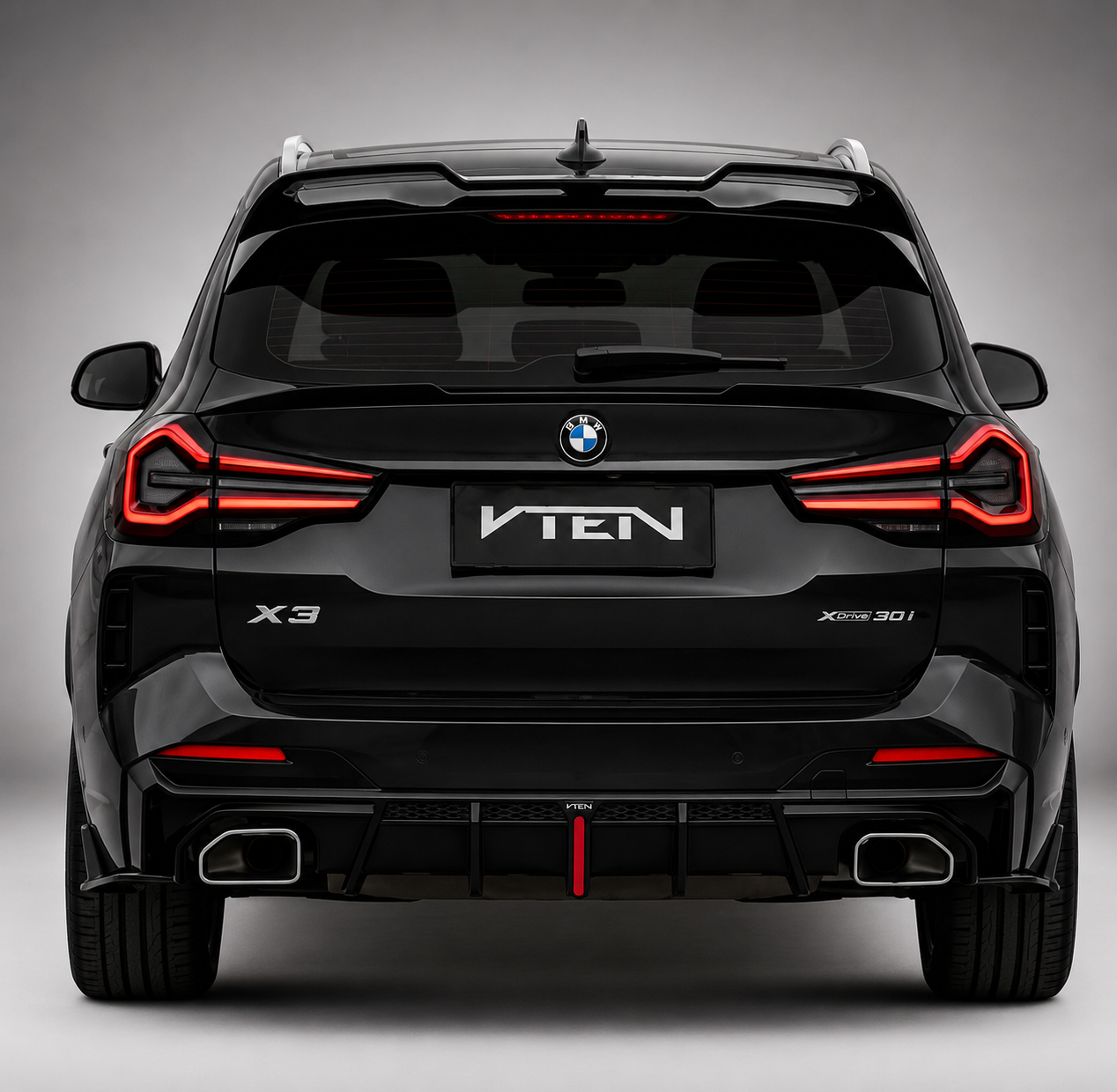 VTEN-BMW X3 G01 LCI GLOSS BLACK REAR ROOF SPOILER