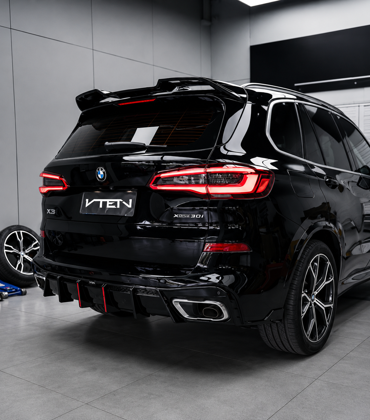 VTEN-BMW X5 G05 PRE-LCI PP GLOSS BLACK REAR DIFFUSER