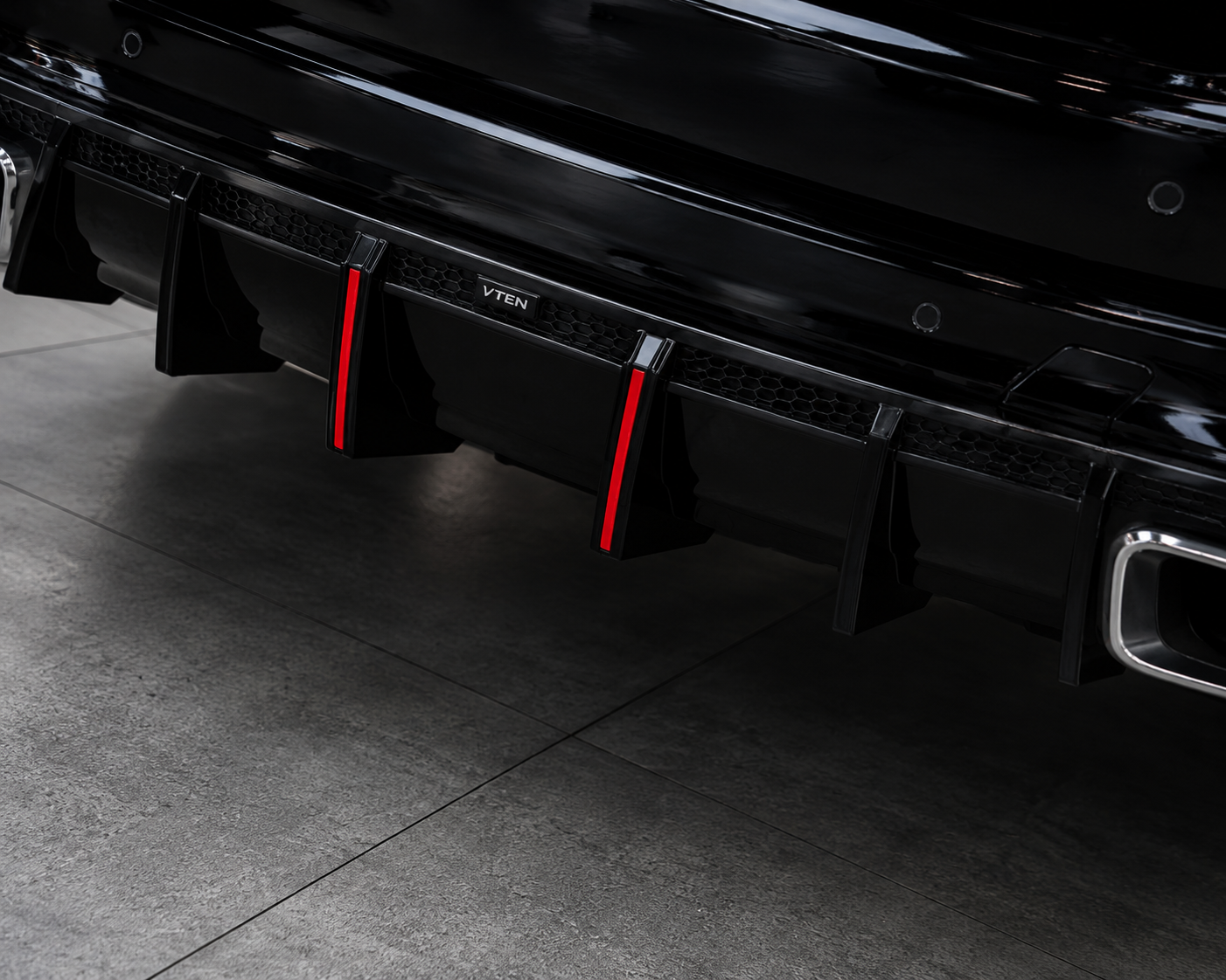 VTEN-BMW X5 G05 PRE-LCI PP GLOSS BLACK REAR DIFFUSER