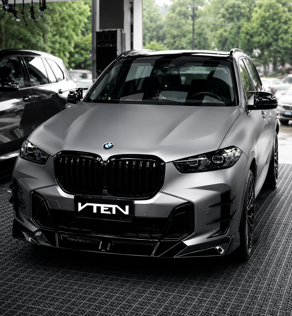 VTEN-BMW X5 G05 LCI 2024+ PP GLOSS BLACK FRONT LIP