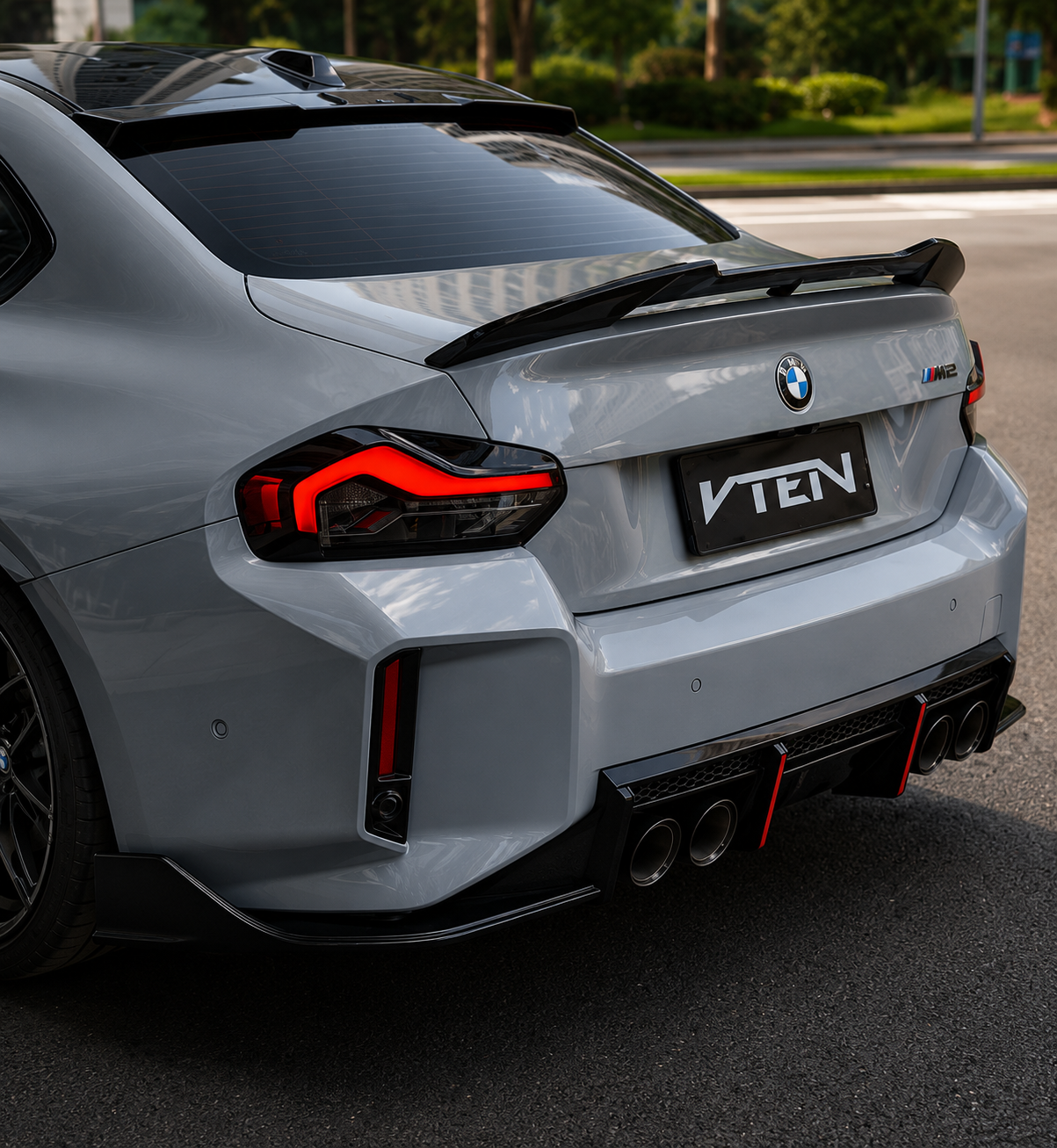 VTEN-BMW M2 G87 GLOSS BLACK REAR LED DIFFUSER
