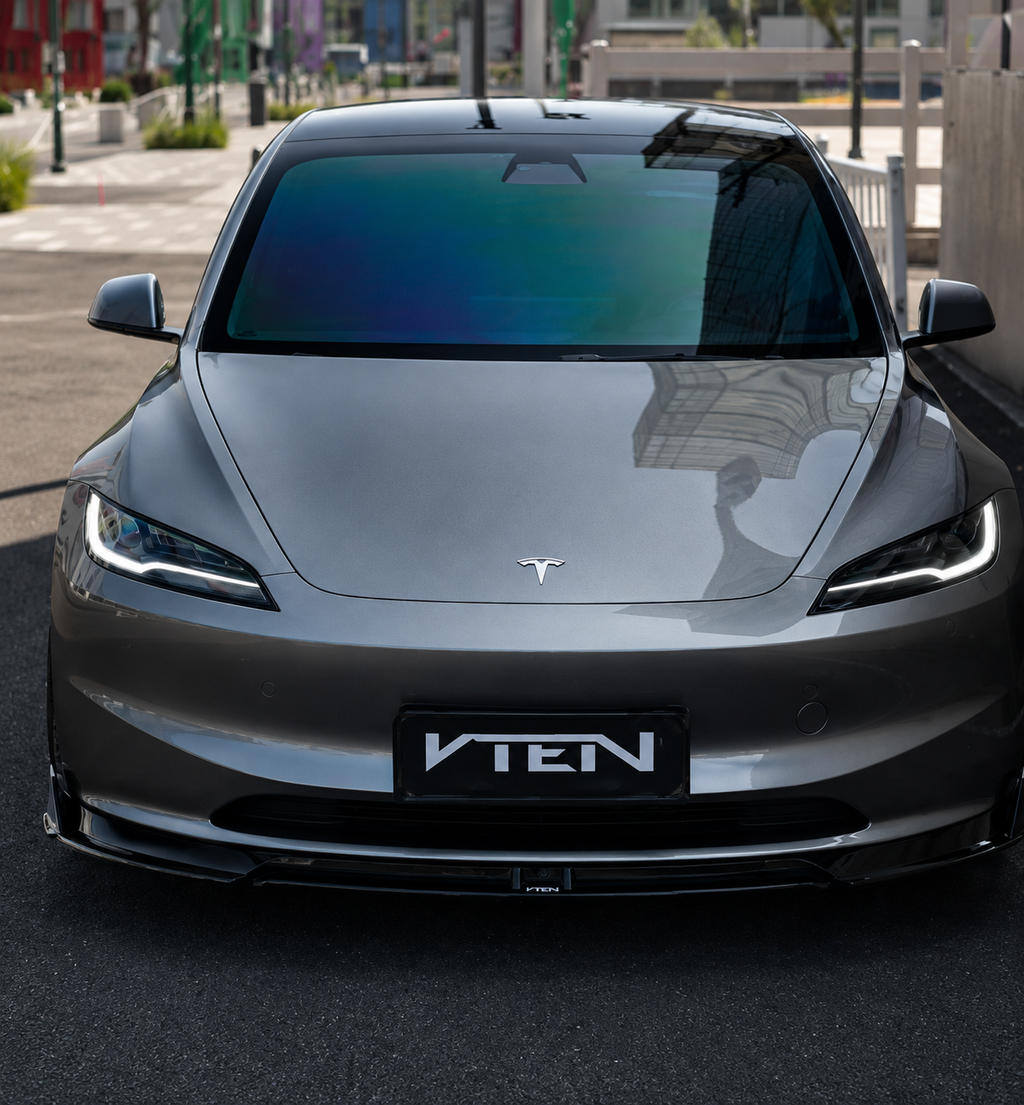 VTEN-TESLA MODEL 3 HIGHLAND 2023+ PP GLOSS BLACK FRONT LIP