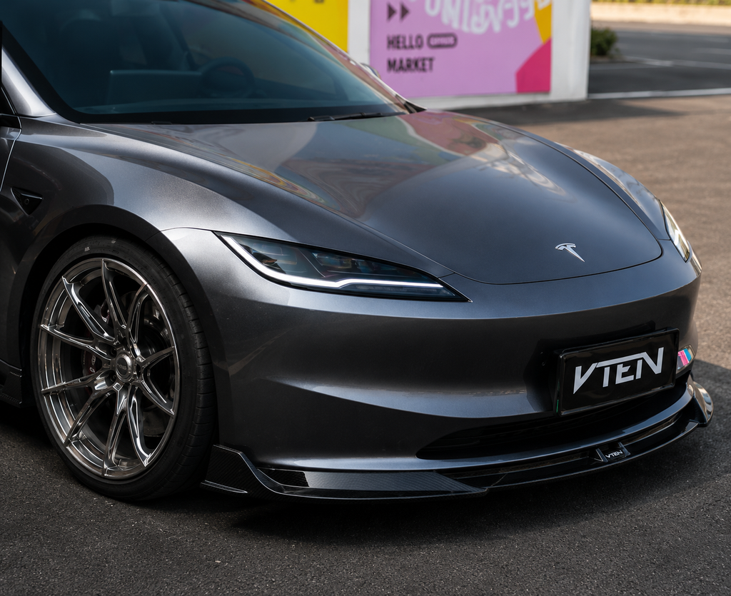 VTEN-TESLA MODEL 3 HIGHLAND 2023+ PP GLOSS BLACK FRONT LIP