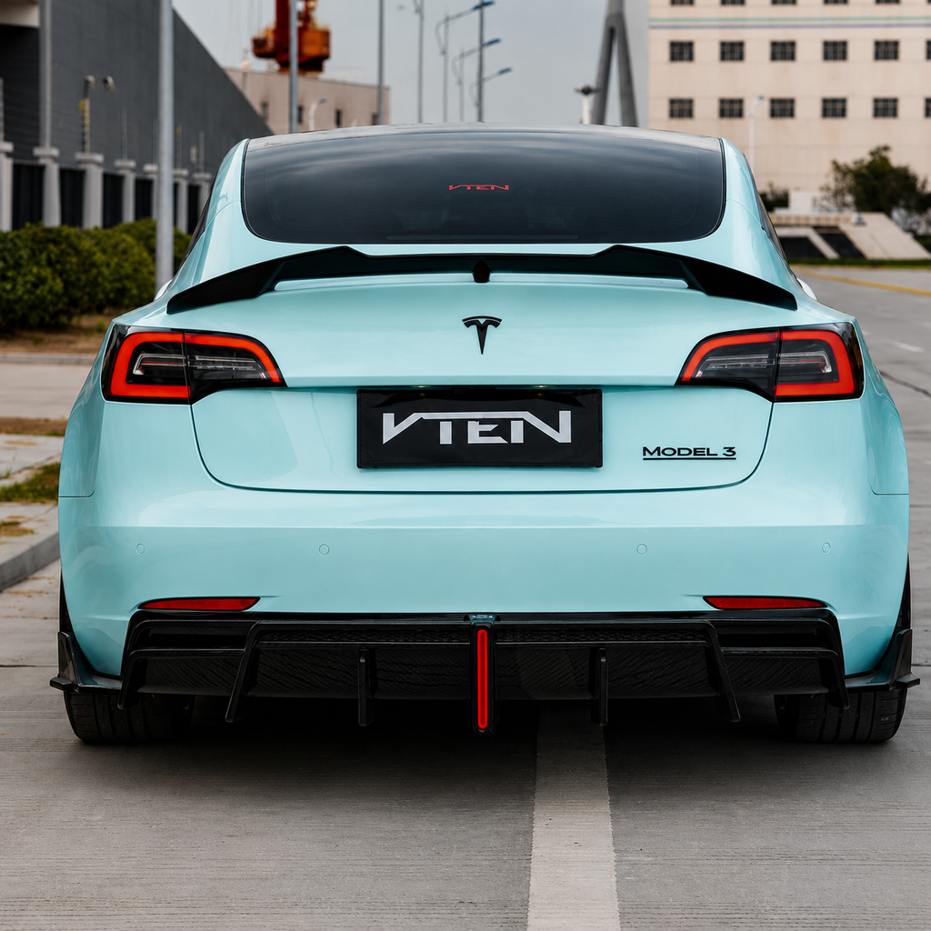 VTEN-TESLA MODEL 3 GLOSS BLACK REAR SPOILER