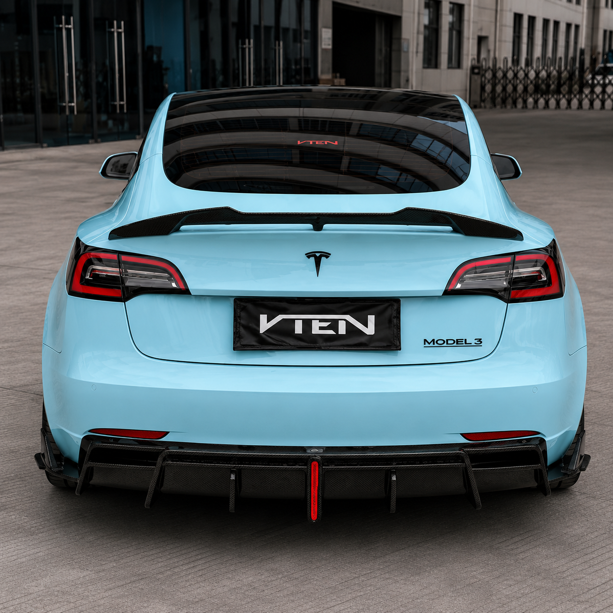 VTEN-TESLA MODEL 3 GLOSS BLACK REAR SPOILER
