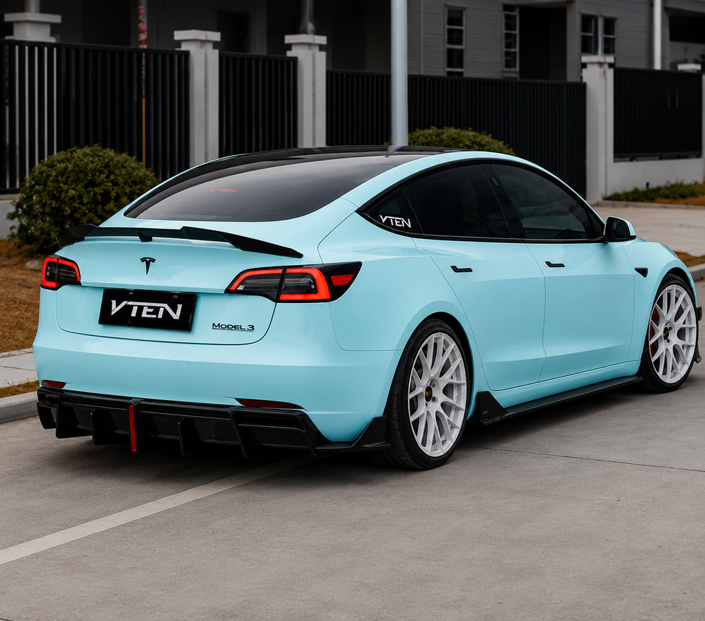 VTEN-TESLA MODEL 3 GLOSS BLACK REAR SPOILER
