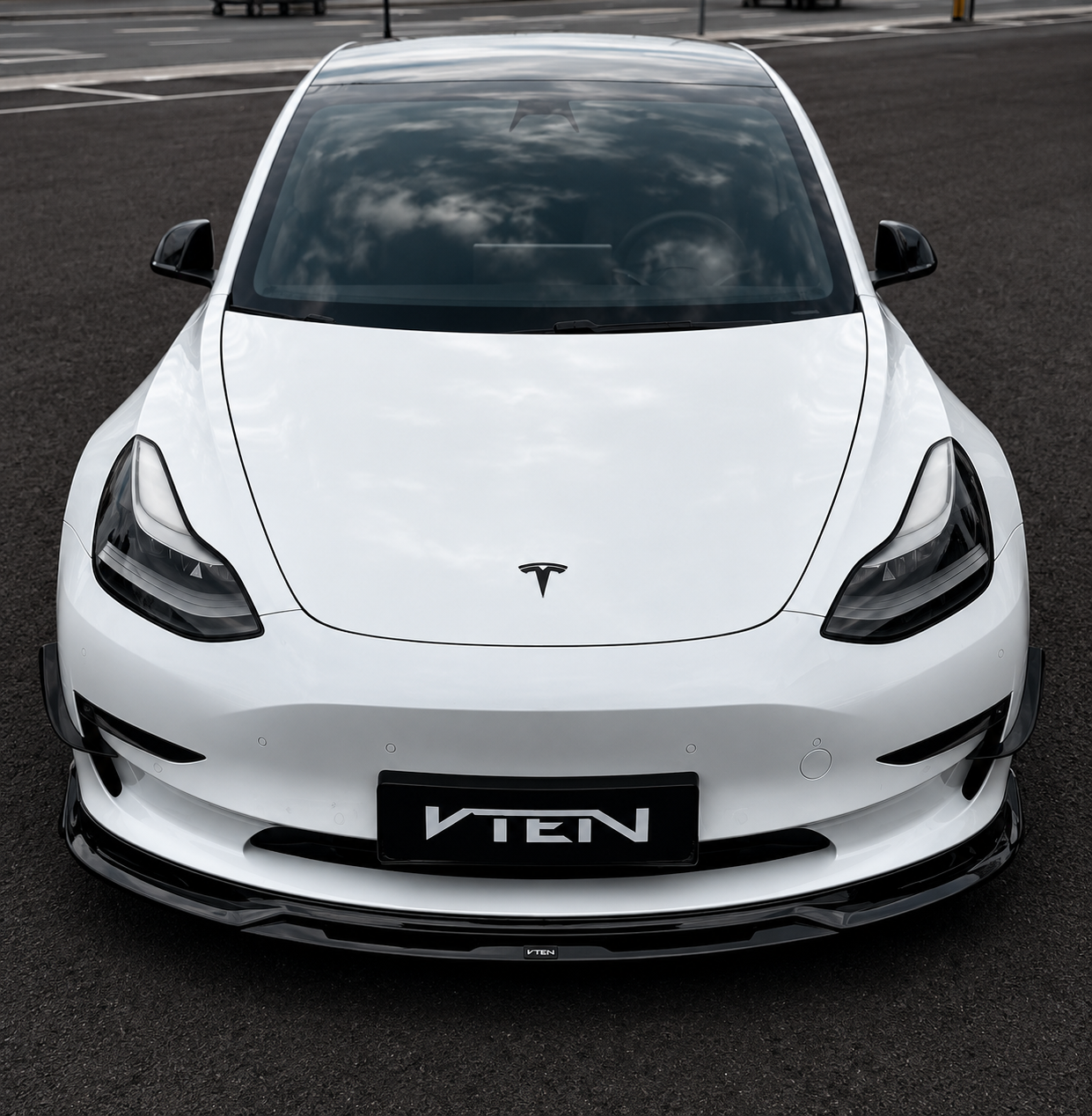 VTEN-TESLA MODEL 3 GLOSS BLACK FRONT LIP