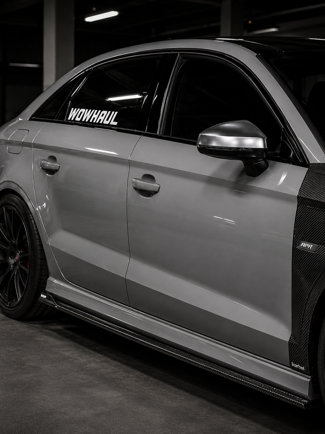 Karbel-Dry Carbon Side Skirts for Audi RS3 2018-2020 8V Carbon Fiber