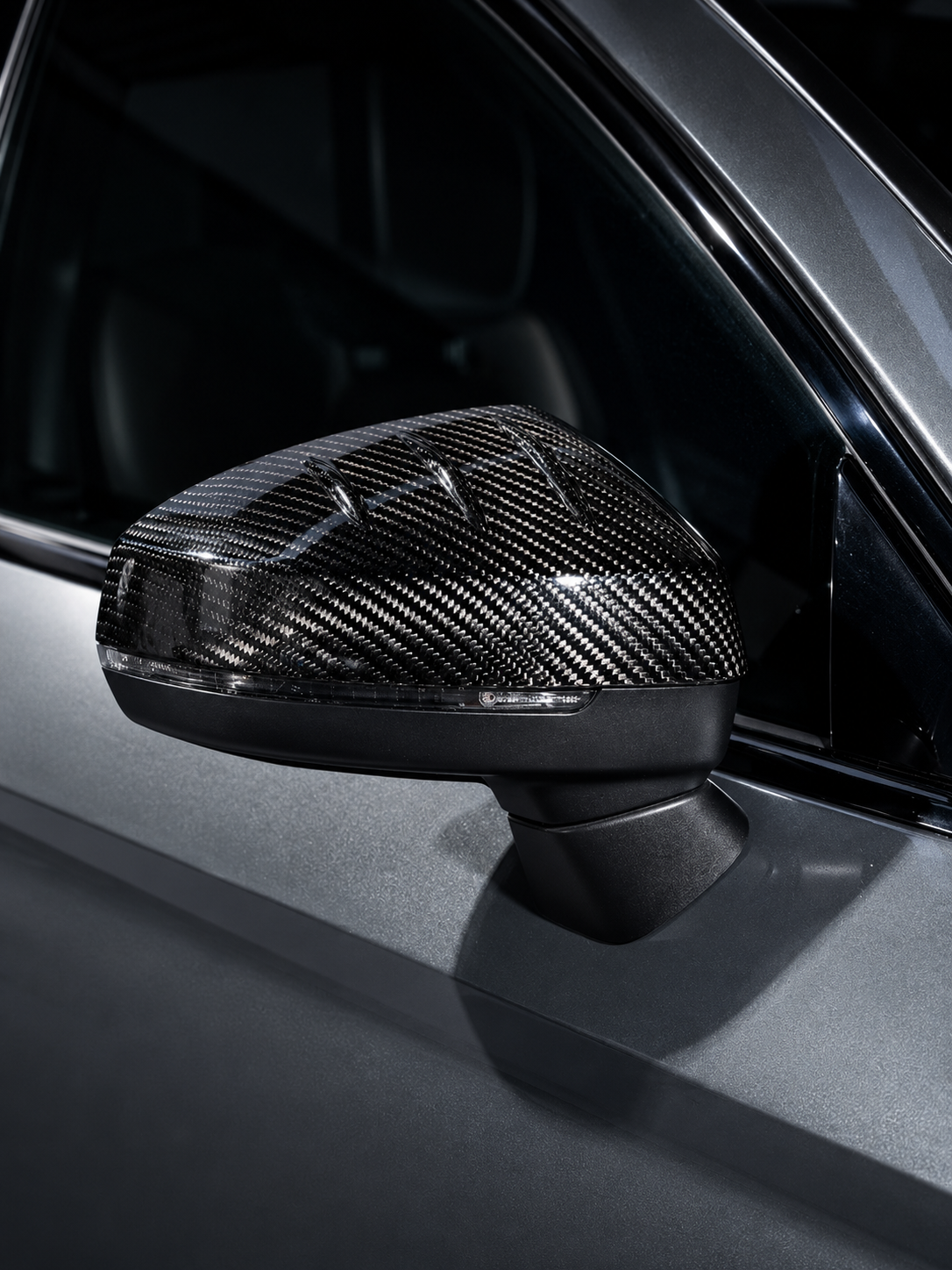 Karbel-Dry Carbon Mirror Caps for Audi RS3 S3 A3 8V.5 Without Blind Assist 2017-2020 Dry Pre-preg Carbon Fiber