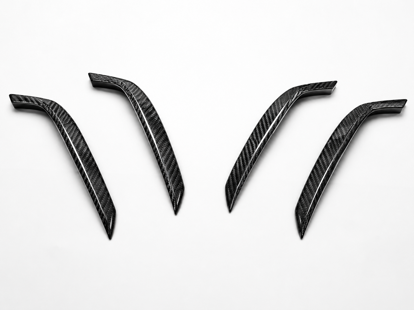 Karbel-Dry Carbon Front Bumper Canards for Audi RS3 2018-2020 Carbon Fiber