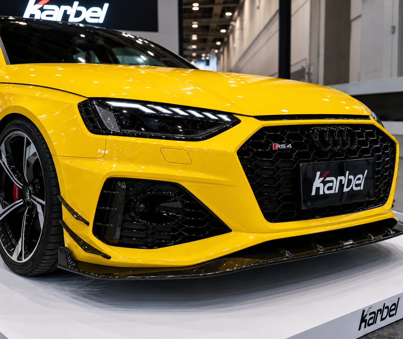 Karbel-Dry Carbon Front Lip for Audi RS4 B9.5 2020-ON Pre-preg Carbon Fiber