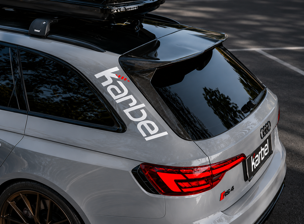 Karbel-Dry Carbon V1 Rear Roof Spoiler for Audi RS4 B9 / B9.5 Pre-preg Carbon Fiber
