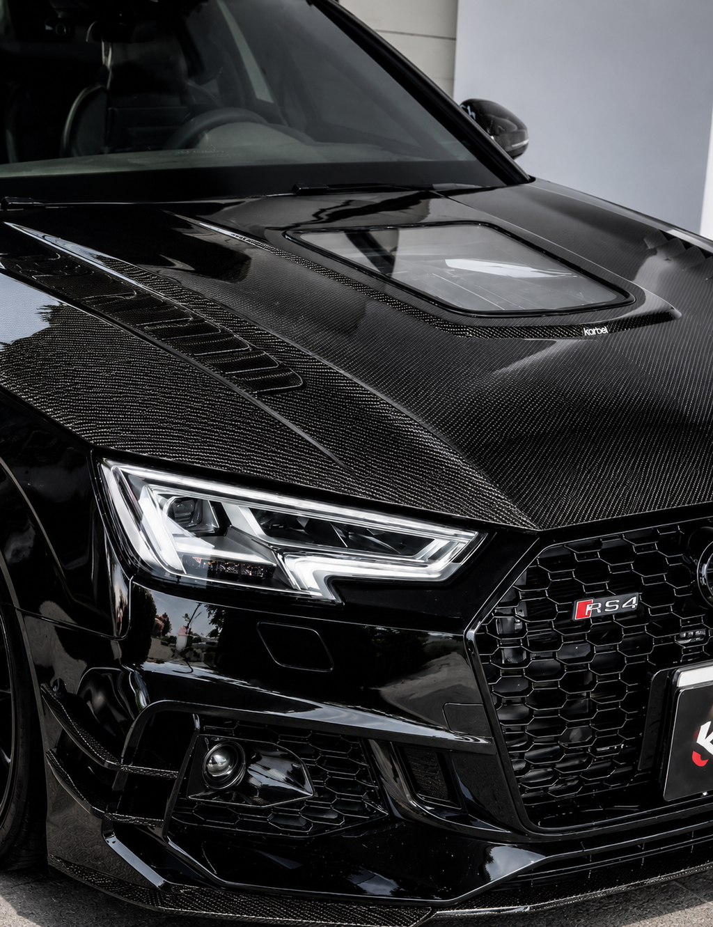 Karbel-Dry Carbon Hood for Audi RS4 S4 A4 B9 / B9.5 2017-ON Carbon Fiber
