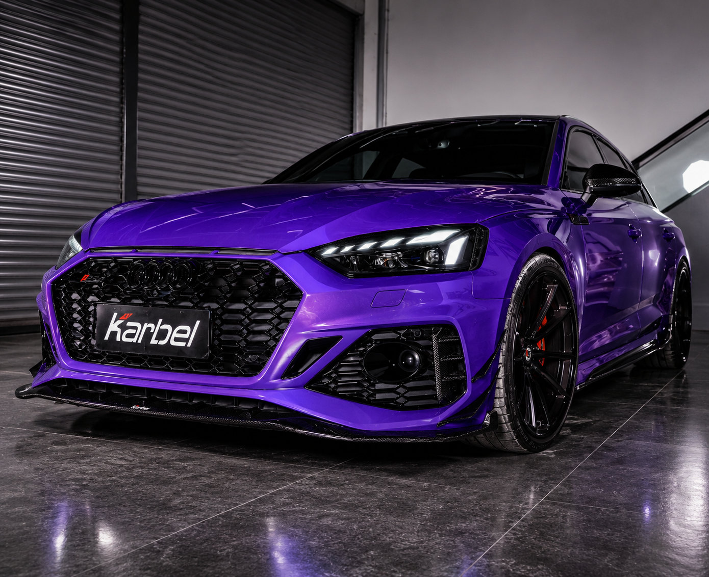 Karbel-Dry Carbon Front Lip for Audi RS5 B9.5 2020-2025 Dry Pre-preg Carbon Fiber