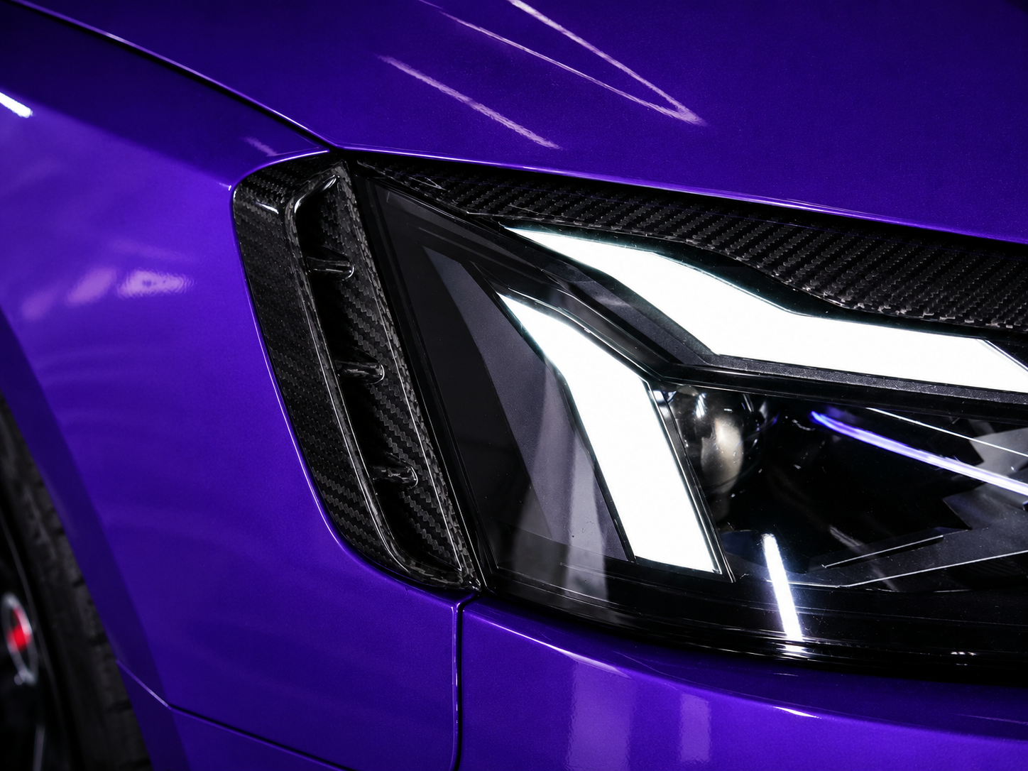 Karbel-Dry Carbon Eyebrows Eyelids for Audi RS5 S5 A5 B9 B9.5 2017-Early 2025 Pre-preg Carbon Fiber