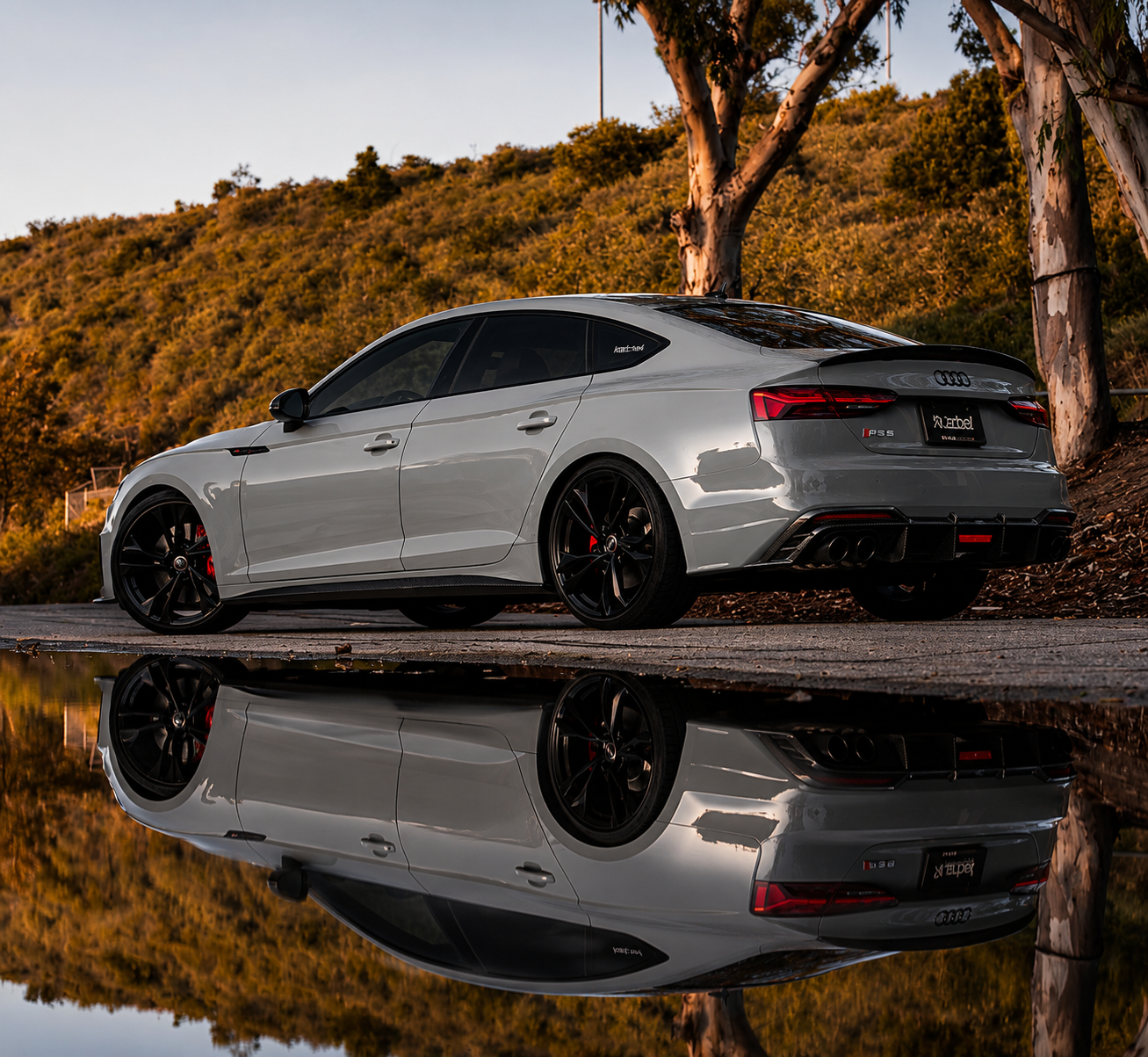 Karbel-Dry Carbon V1 Rear Lip Spoiler for Audi RS5 S5 A5 B9 B9.5 2017-Early 2025 Sedan Sportback Dry Pre-preg Carbon Fiber