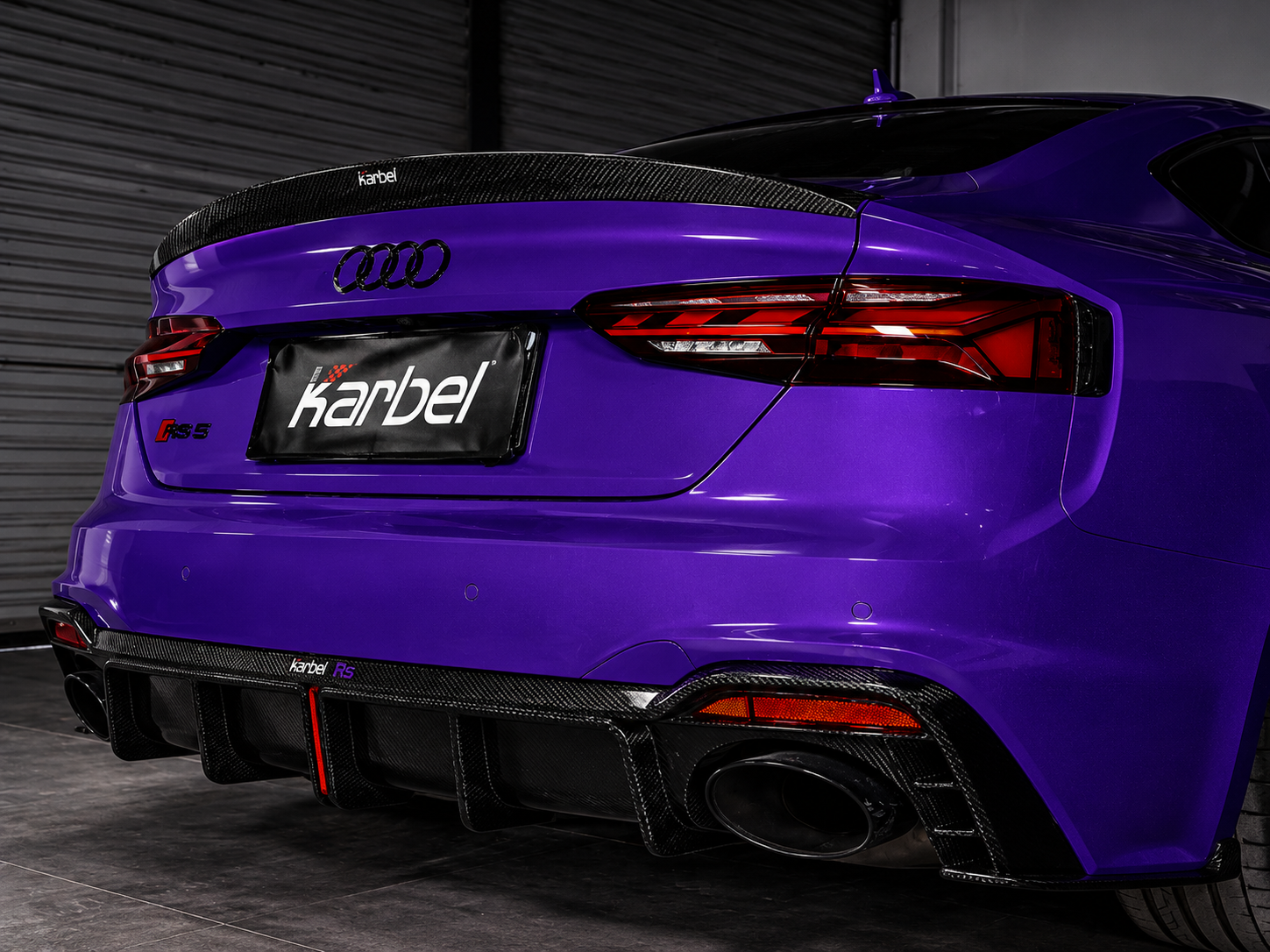 Karbel-Dry Carbon Rear Diffuser for Audi RS5 B9.5 2020-2025 Dry Pre-preg Carbon Fiber