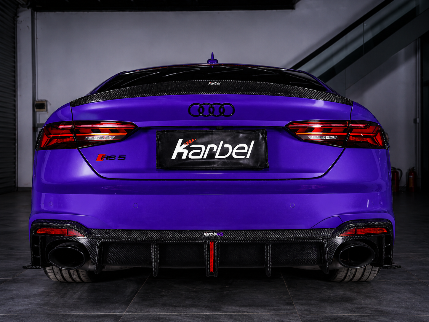 Karbel-Dry Carbon Rear Diffuser for Audi RS5 B9.5 2020-2025 Dry Pre-preg Carbon Fiber