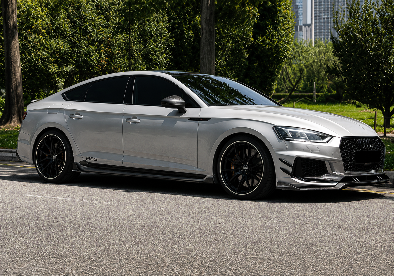 Karbel-Dry Carbon Side Skirts For Audi RS5 & S5 & A5 B9 2017-2019 Pre-preg Carbon Fiber