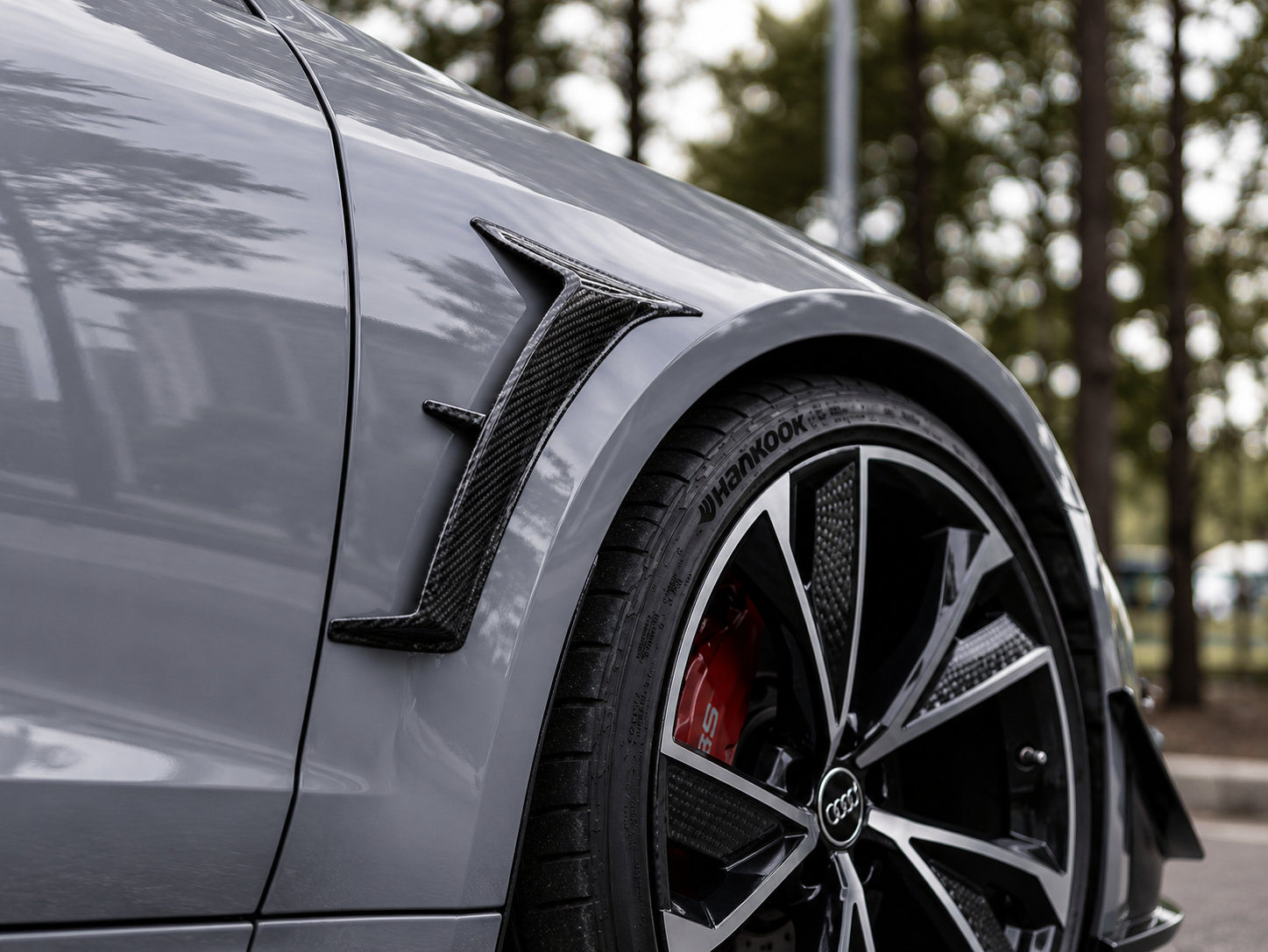 Karbel Carbon Front Fender Trim for Audi RS6 RS7 C8 2020-ON Carbon Fiber