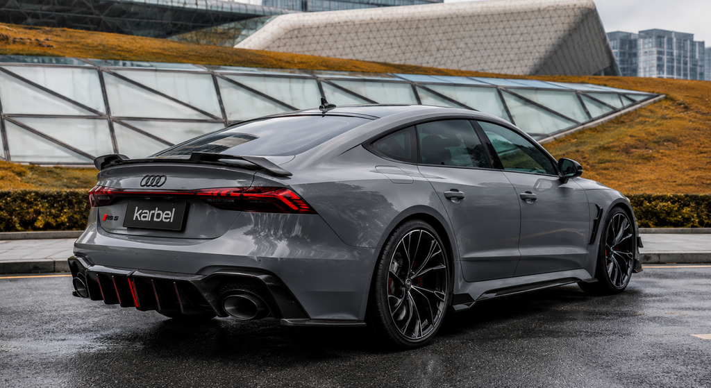 Karbel-Dry Carbon Side Skirts for Audi RS7 RS6 C8 2020-ON Carbon Fiber