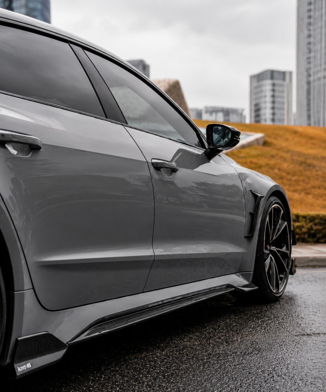 Karbel-Dry Carbon Side Skirts for Audi RS7 RS6 C8 2020-ON Carbon Fiber