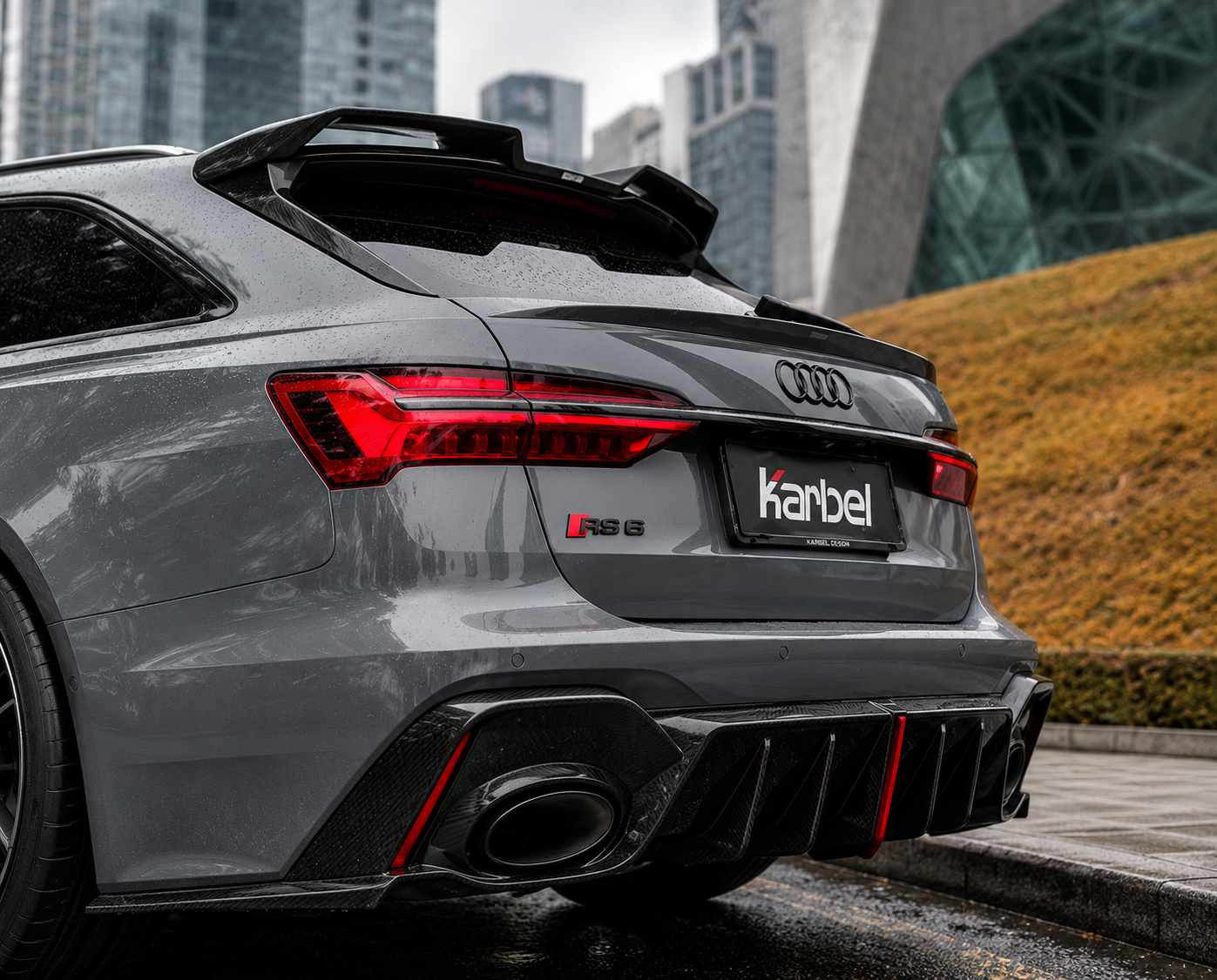 Karbel-Dry Carbon Rear Spoiler for Audi RS6 C8 2020-ON Carbon Fiber