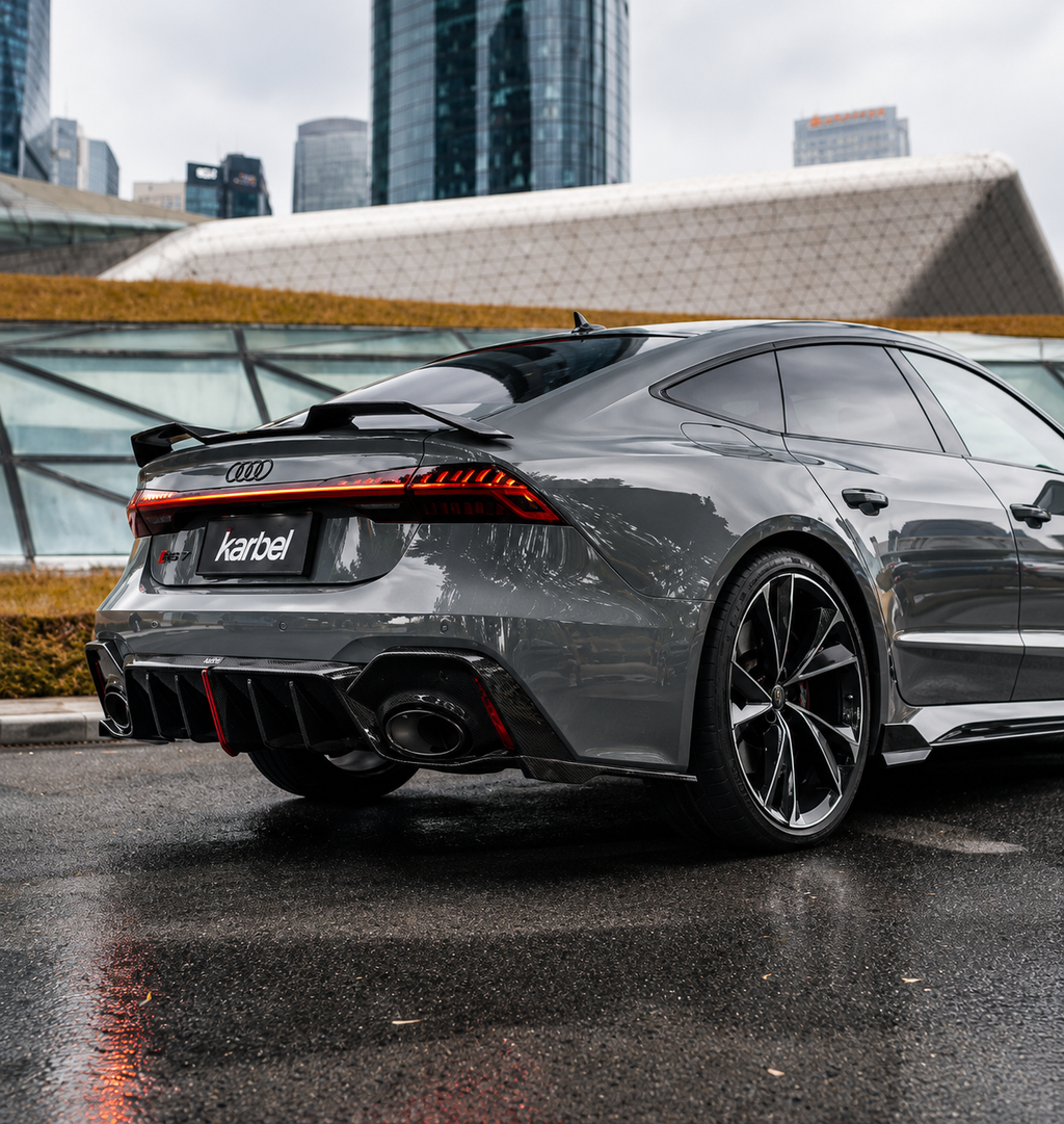 Karbel-Dry Carbon Rear Diffuser for Audi RS7 RS6 C8 2020-ON Carbon Fiber