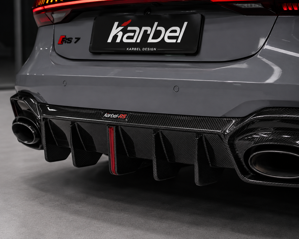 Karbel-Dry Carbon Rear Diffuser for Audi RS7 RS6 C8 2020-ON Carbon Fiber