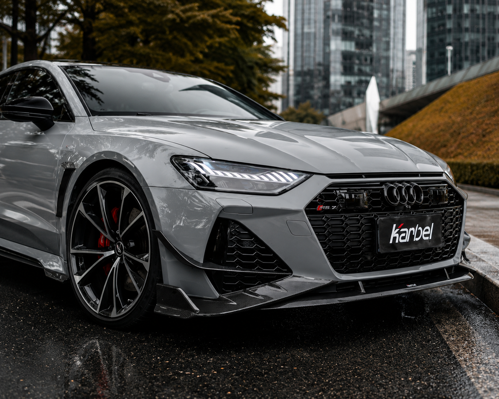 Karbel-Dry Carbon Front Canards for Audi RS7 RS6 C8 2020-ON Carbon Fiber