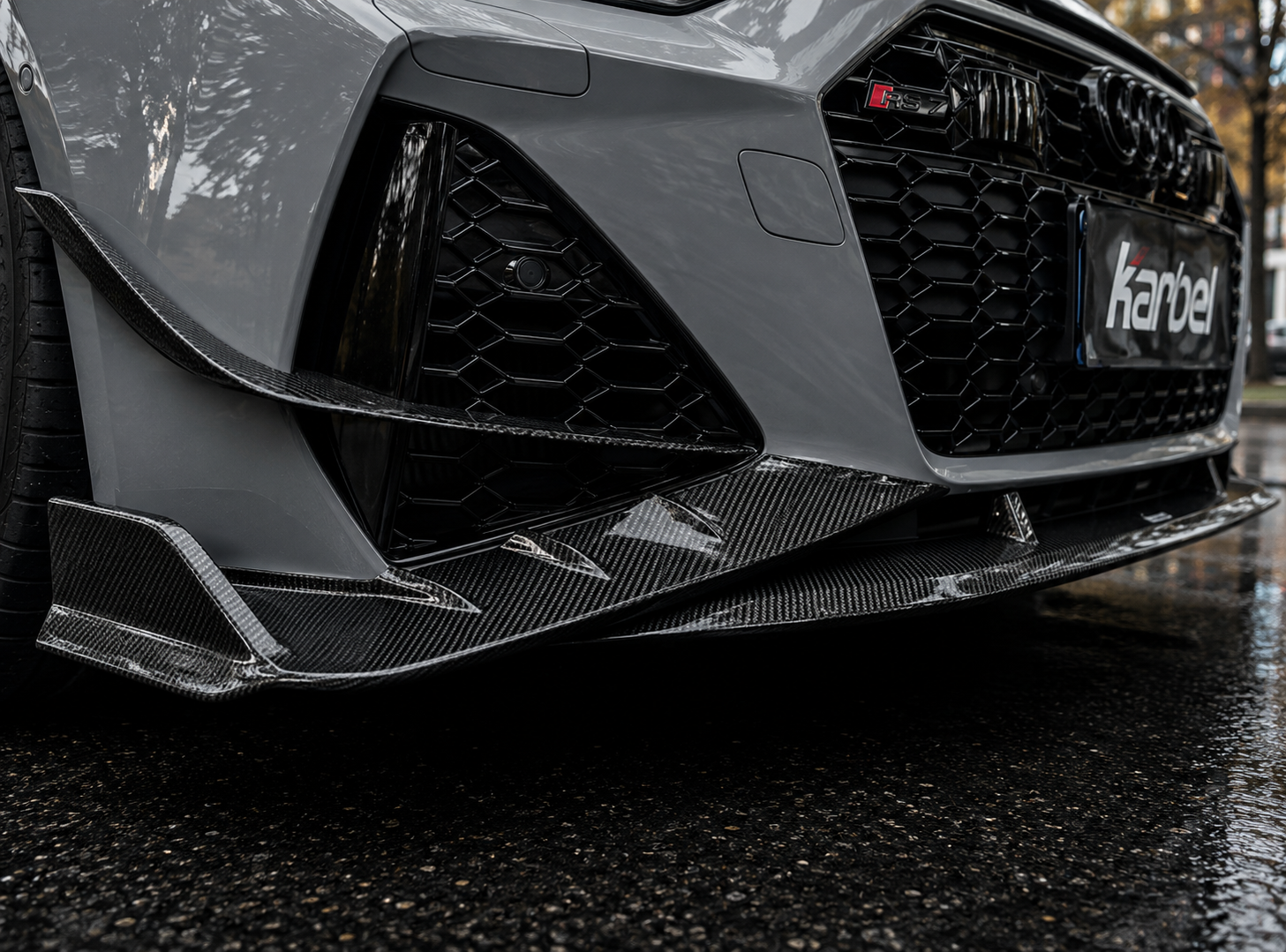 Karbel-Dry Carbon Front Canards for Audi RS7 RS6 C8 2020-ON Carbon Fiber