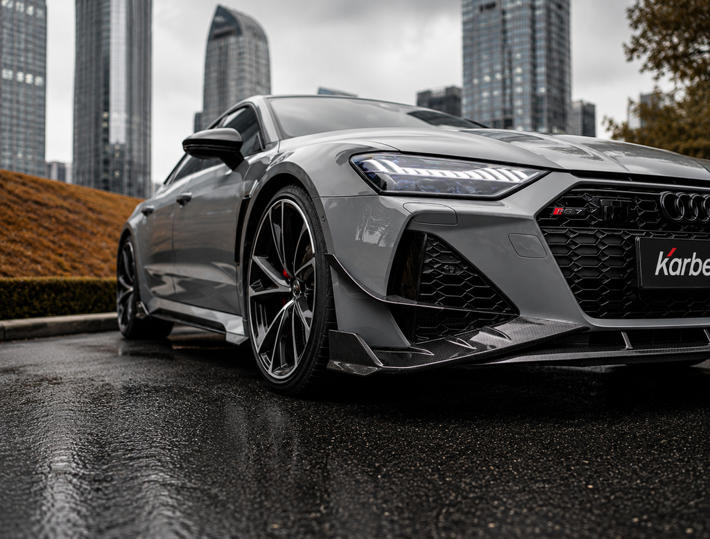 Karbel-Dry Carbon Front Canards for Audi RS7 RS6 C8 2020-ON Carbon Fiber