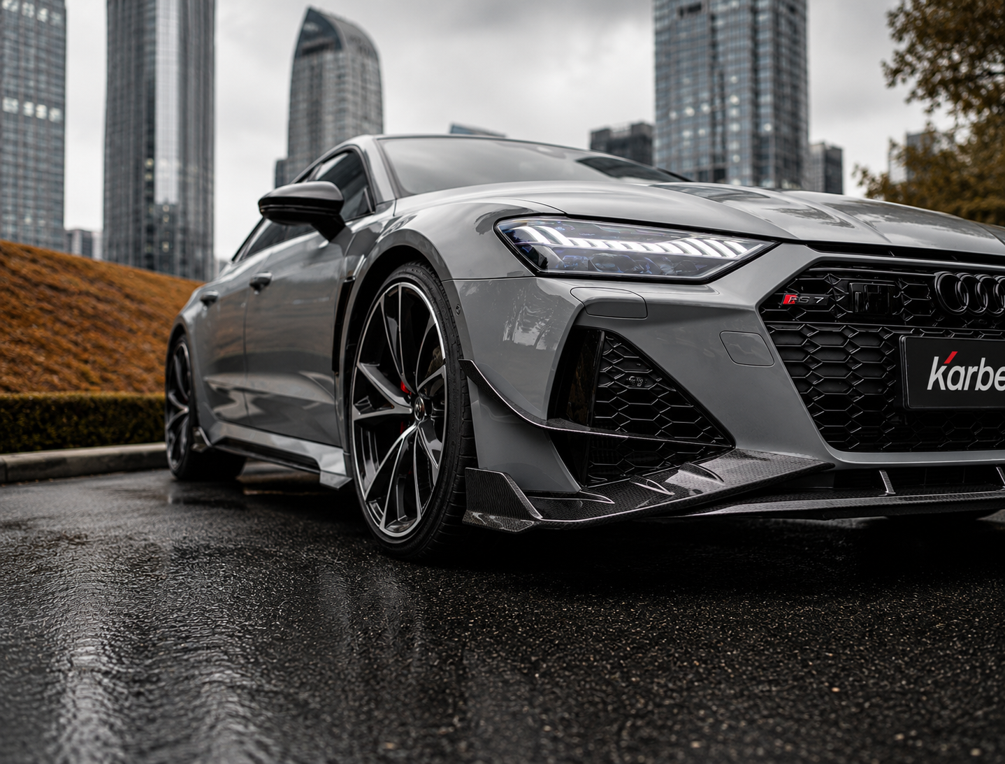 Karbel-Dry Carbon Front Canards for Audi RS7 RS6 C8 2020-ON Carbon Fiber