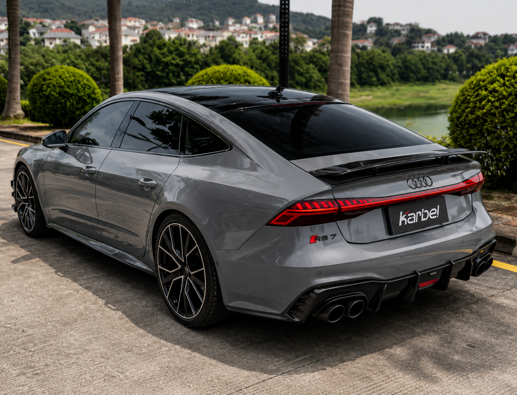 Karbel-Dry Carbon Dry Carbon Fiber Rear Spoiler Ver.1 for for Audi RS7 S7 A7 2019-ON C8