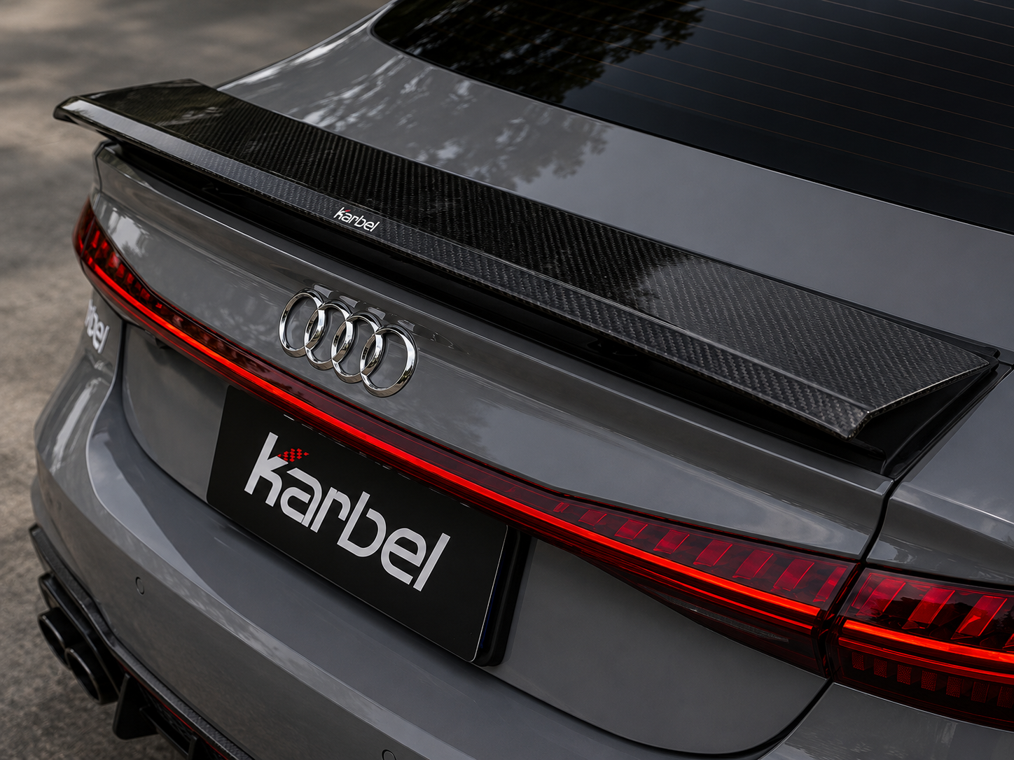 Karbel-Dry Carbon Dry Carbon Fiber Rear Spoiler Ver.1 for for Audi RS7 S7 A7 2019-ON C8
