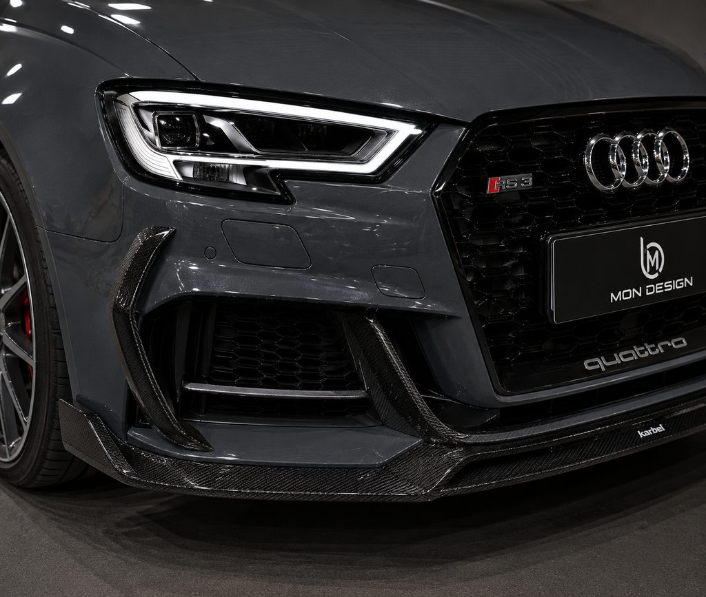 Karbel-Dry Carbon Upper Valences for Audi S3 A3 S-line Pre-preg Carbon Fiber