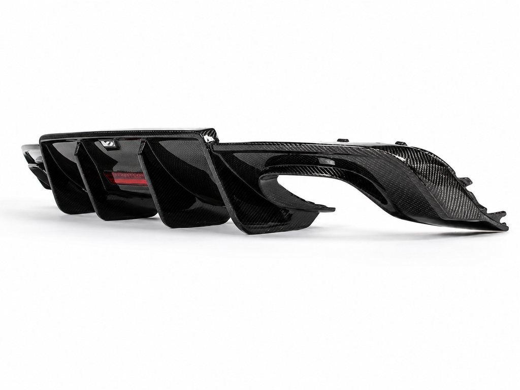 Karbel-Dry Carbon V2 With LED Light Rear Diffuser for Audi S3 A3 S-line 8.5V 2017-2020 Sedan Carbon Fiber