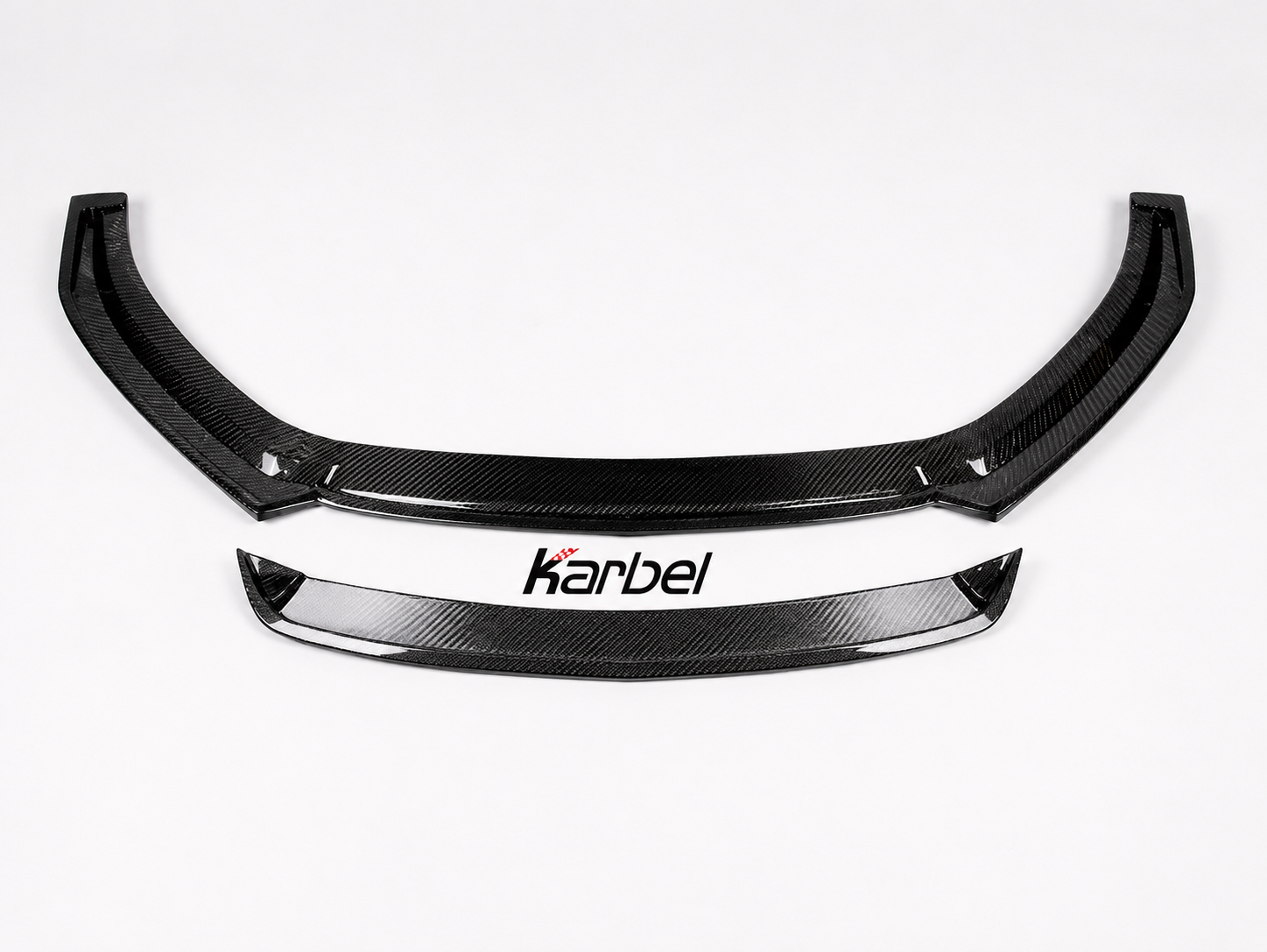 Karbel-Dry Carbon V2 Front Lip for Audi A3 S Line & S3 Sedan Carbon Fiber