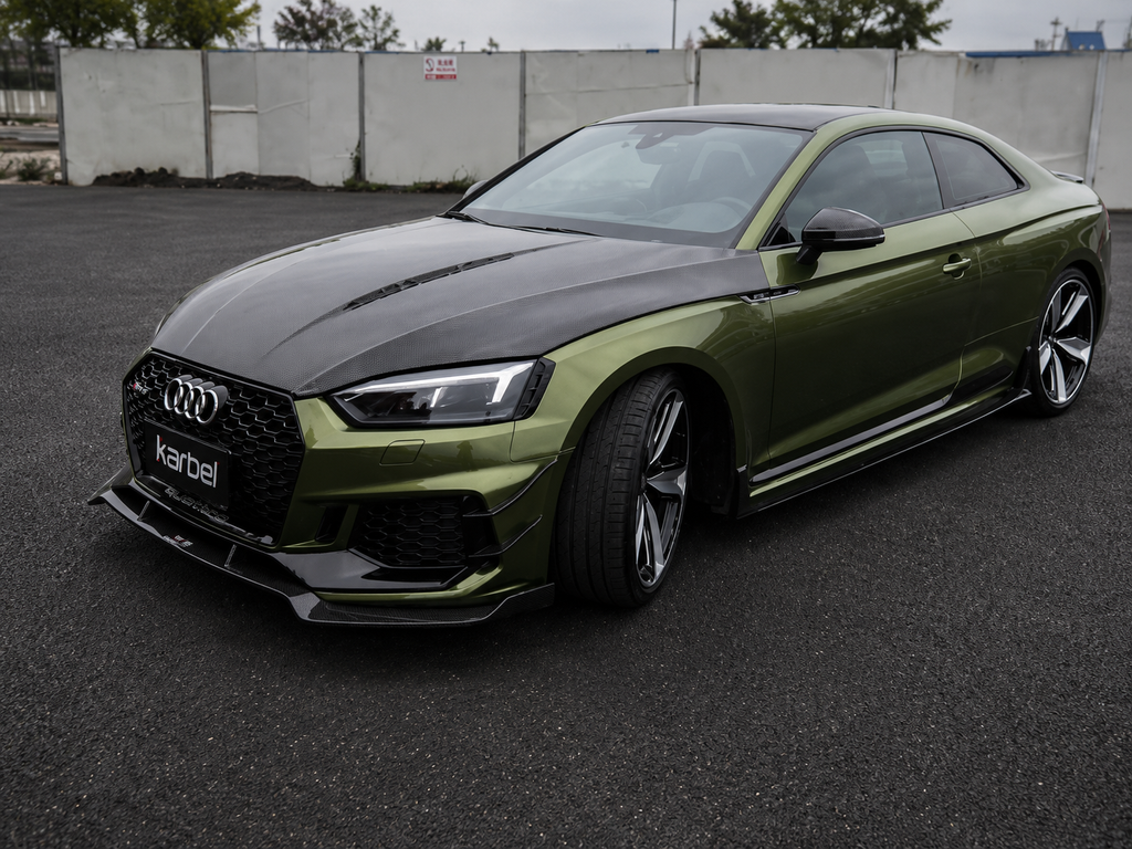 Karbel-Carbon Hood Bonnet for Audi RS5 S5 A5 B9 B9.5 2017-Early 2025 Carbon Fiber