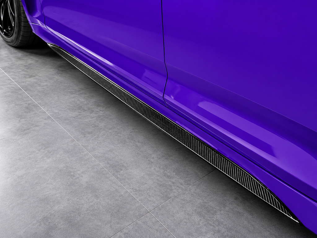 Karbel-Dry Carbon Side Skirt Overlay for Audi RS5 B9.5 2020-2025 Dry Pre-preg Carbon Fiber