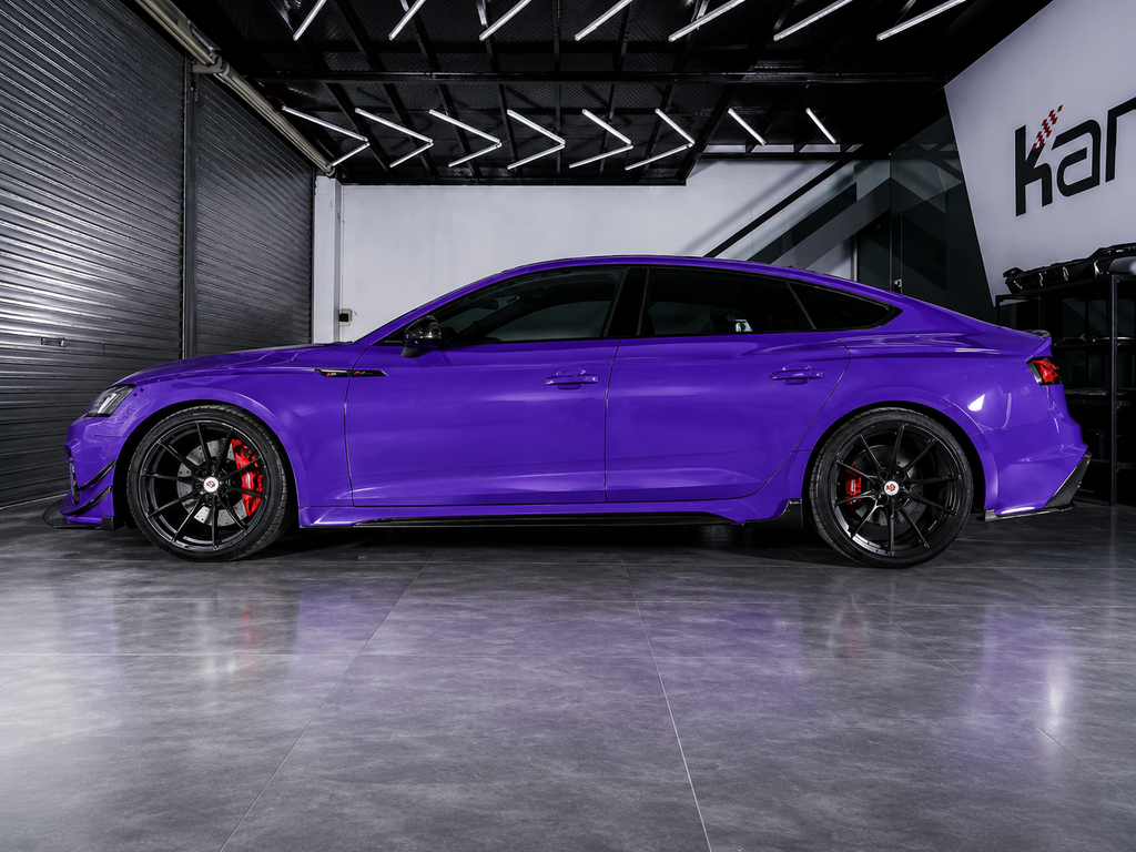 Karbel-Dry Carbon Side Skirt Overlay for Audi RS5 B9.5 2020-2025 Dry Pre-preg Carbon Fiber