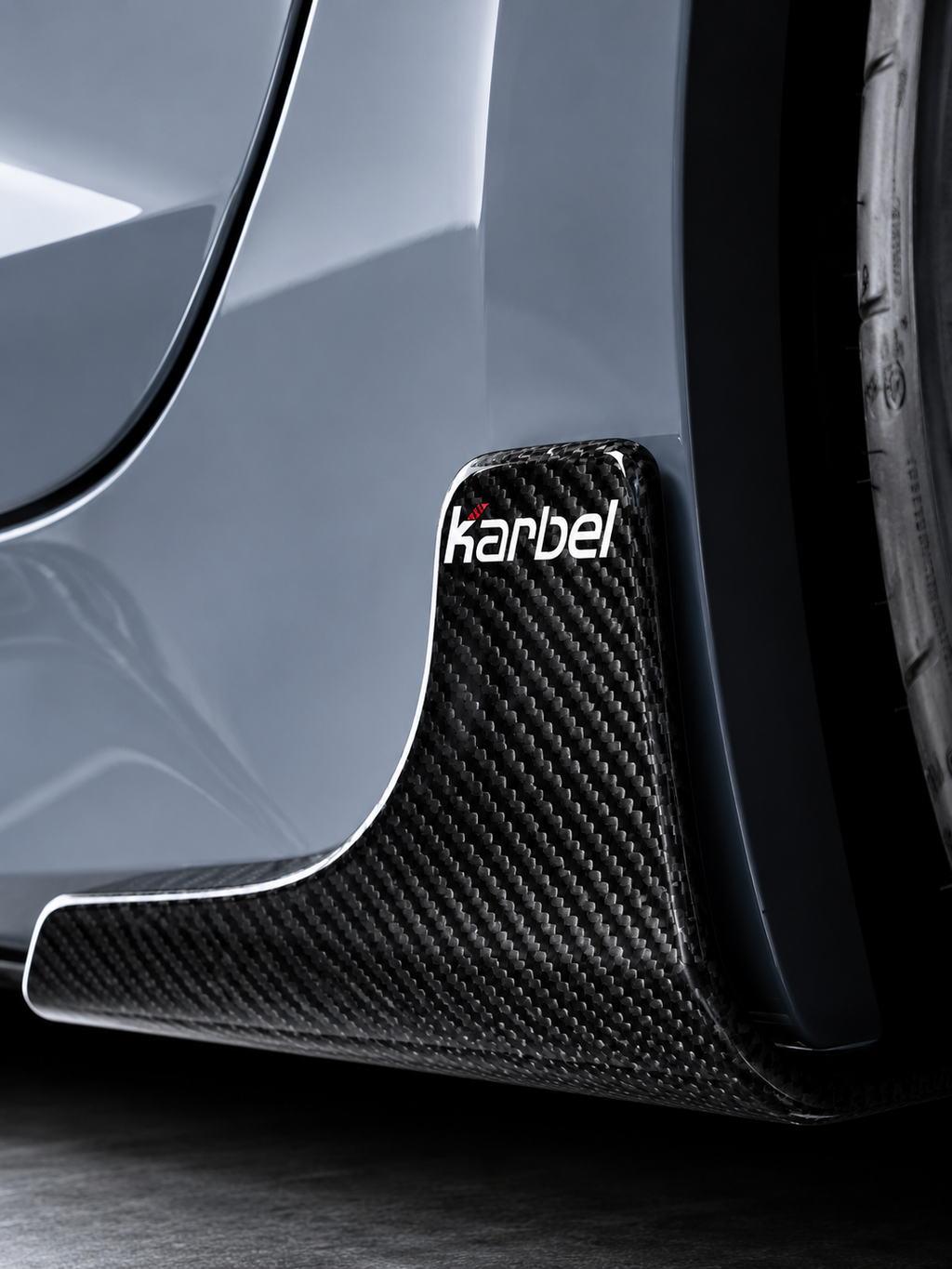 Karbel-Dry Carbon Side Skirt Extension Trim for Audi RS5 B9.5 2020-2025 Dry Pre-preg Carbon Fiber