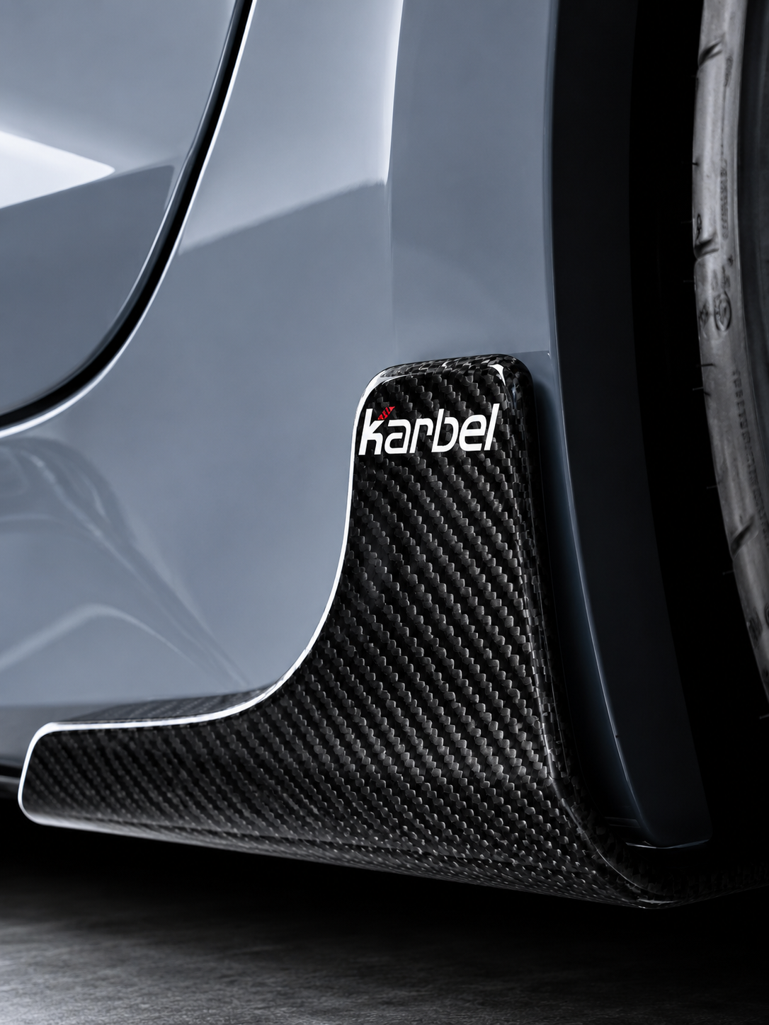 Karbel-Dry Carbon Side Skirt Extension Trim for Audi RS5 B9.5 2020-2025 Dry Pre-preg Carbon Fiber