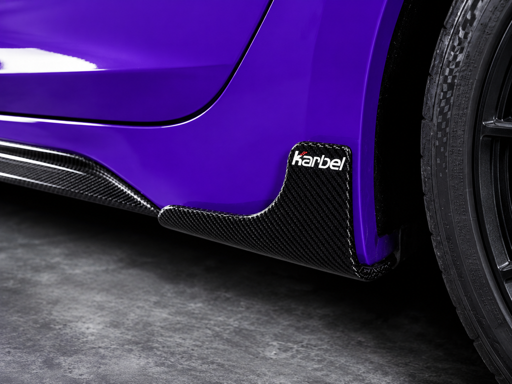 Karbel-Dry Carbon Side Skirt Extension Trim for Audi RS5 B9.5 2020-2025 Dry Pre-preg Carbon Fiber