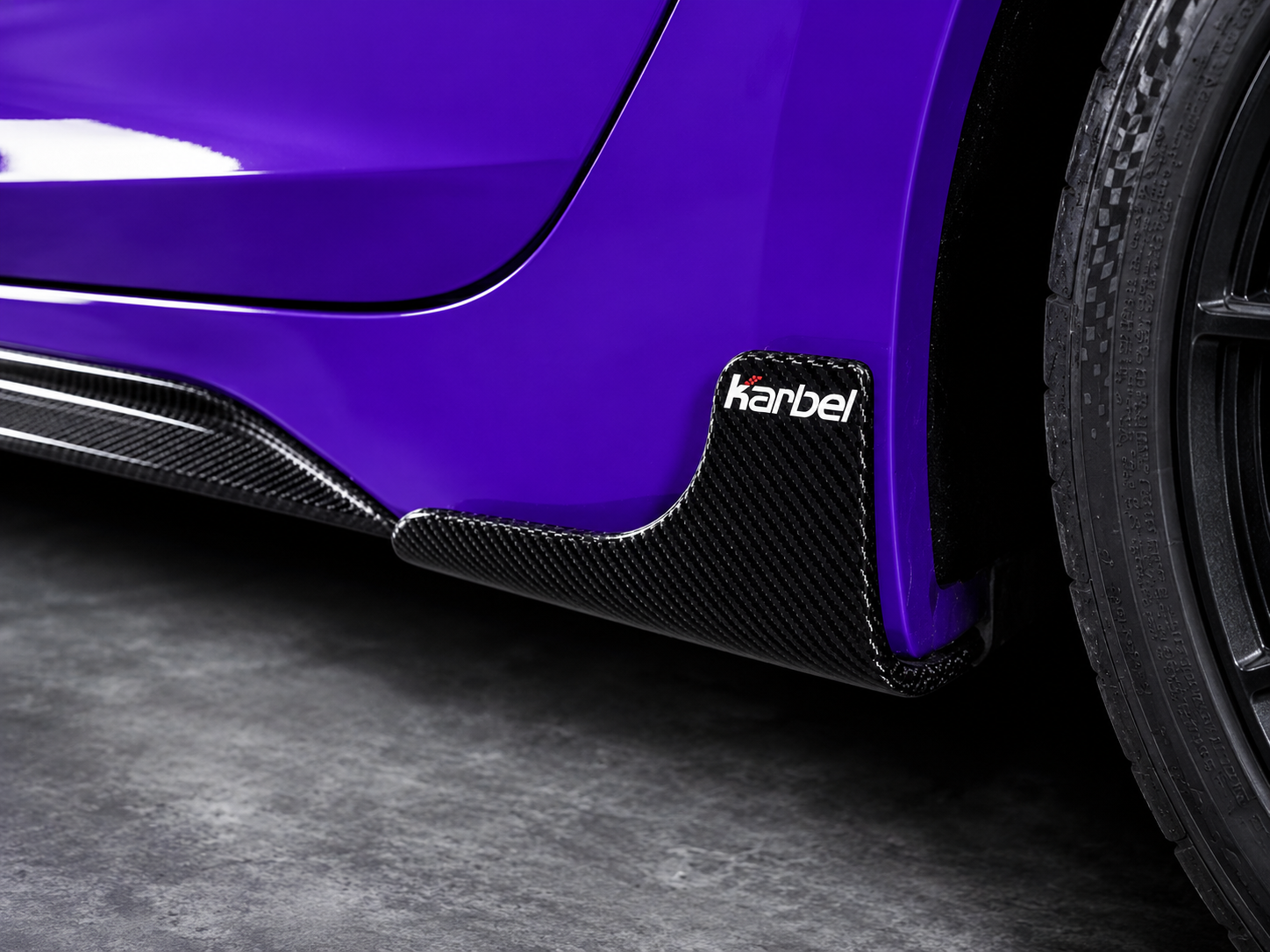 Karbel-Dry Carbon Side Skirt Extension Trim for Audi RS5 B9.5 2020-2025 Dry Pre-preg Carbon Fiber