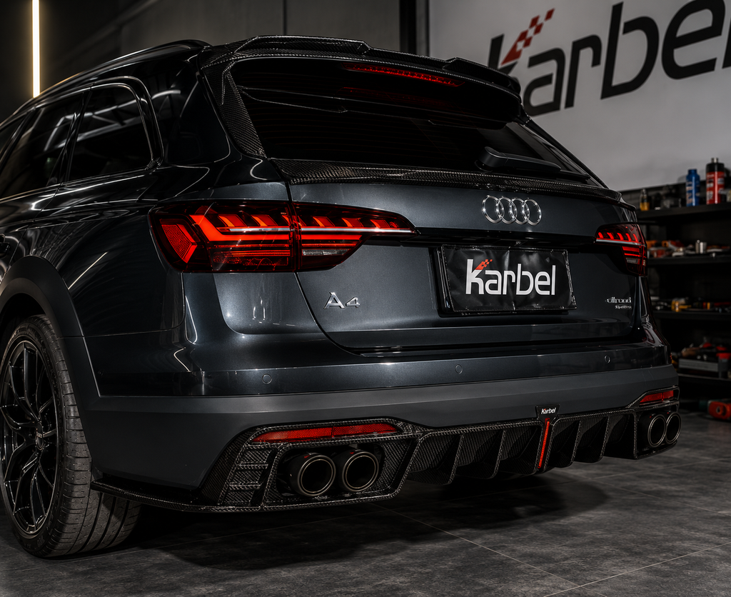 Karbel-Dry Carbon Rear Trunk Spoiler for Audi A4 allroad B9 / B9.5 2020-ON Carbon Fiber